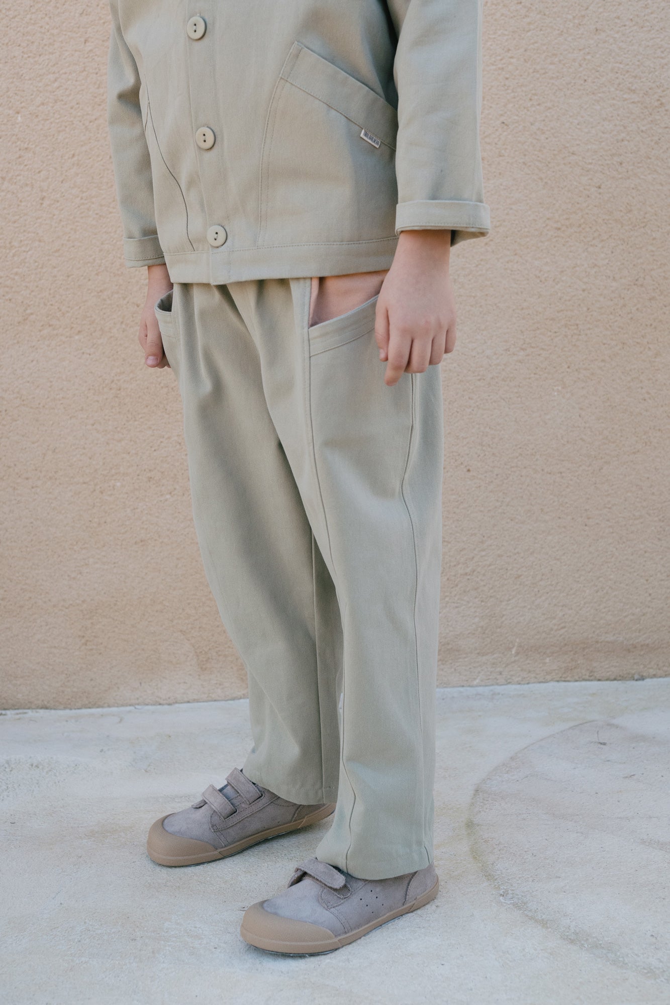 Green combined kids pants | Fair fashion by TIRALAHILACHA
