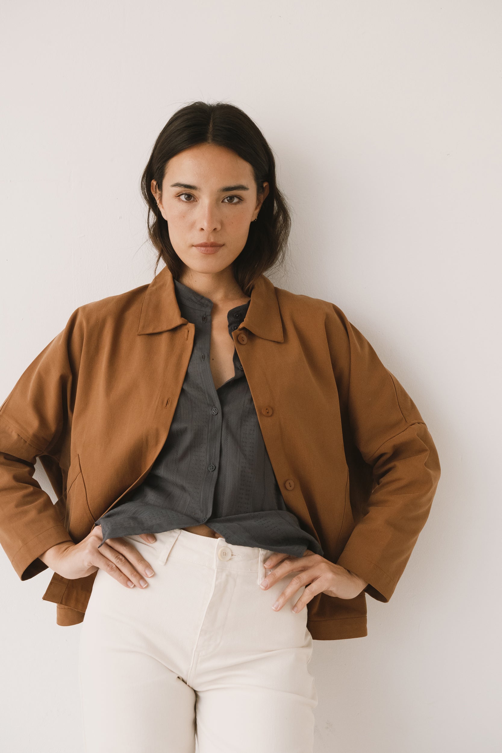 Brown oversized jacket | Fair fashion by TIRALAHILACHA