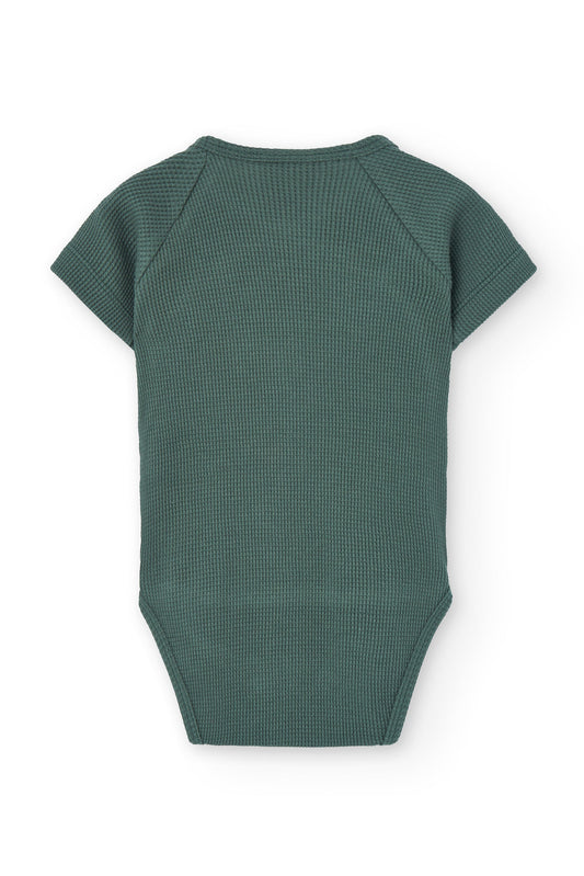 Haruka waffle kimono bodysuit in blue