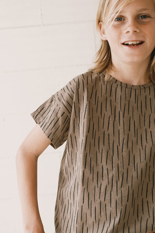 Haco oversized T-shirt in brown bark