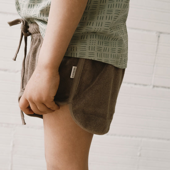 Huali terry shorts in green