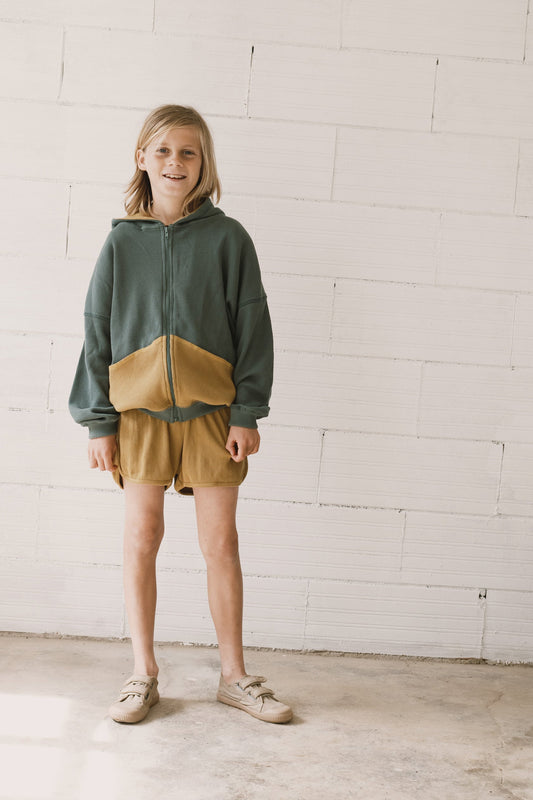 Helmi waffle sweatshirt in blue