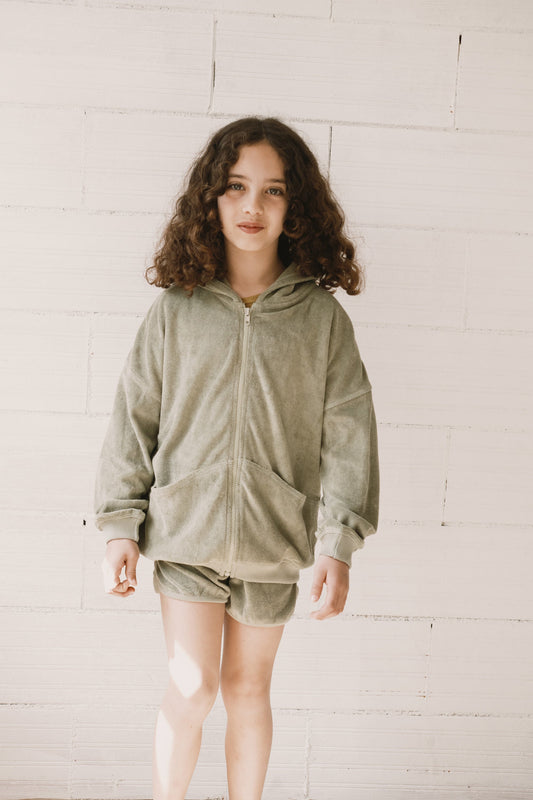 Helmi terry sweatshirt in green