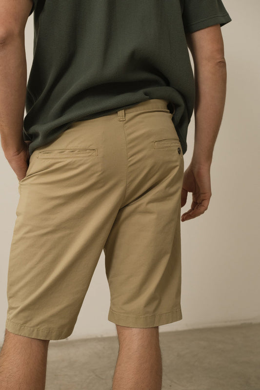 Bermuda Hans Caqui Mezcla Lino Algodón Orgánico