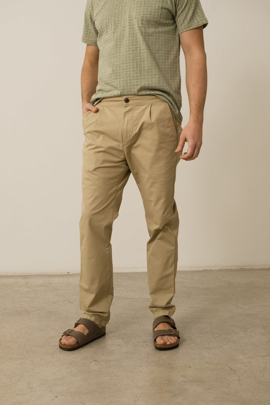 Pantalón Herman Chino Casual Caqui