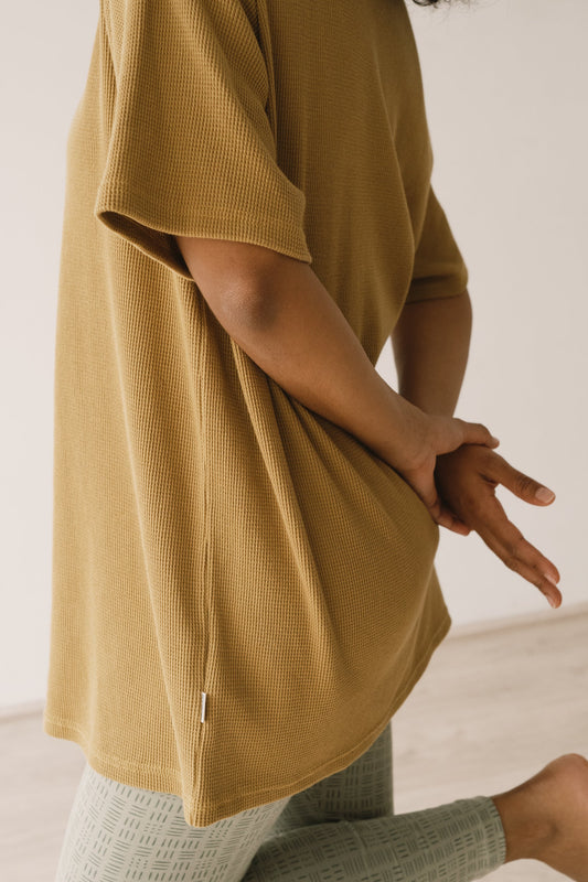 Harmony waffle Unisex T-Shirt in mustard