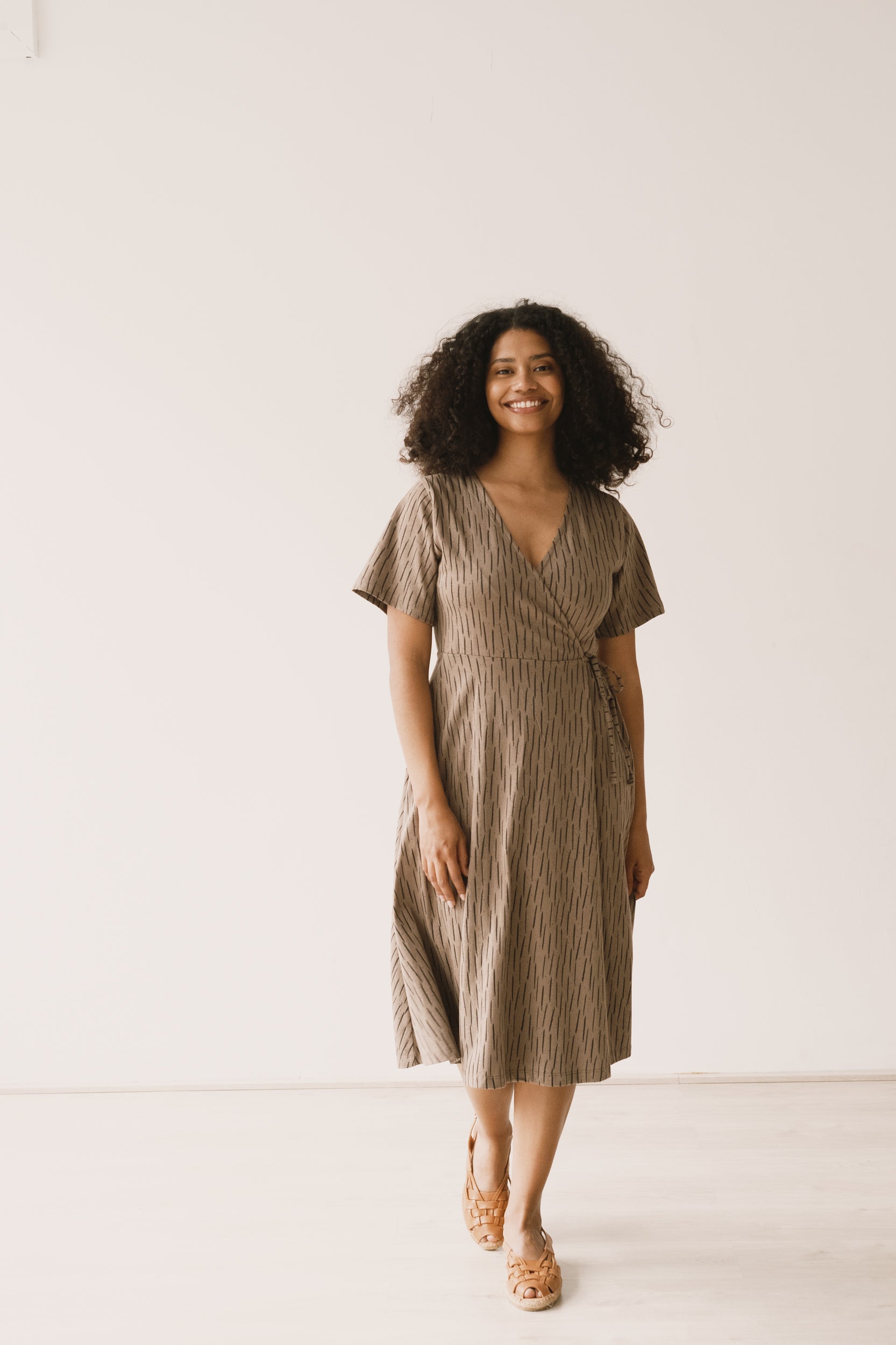 Old Tiralahilacha Famara Wrap Mini Skirt Forest Beige main image 0