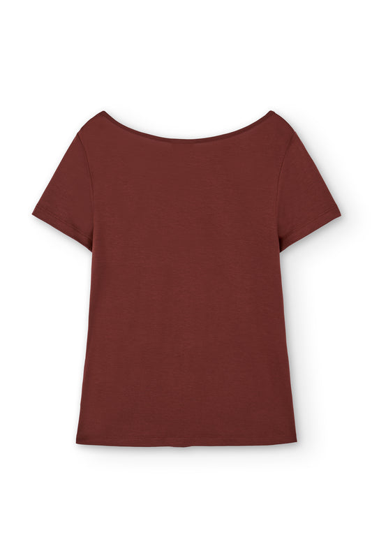 Hilda Tencel Kurzarm-T-Shirt in Rot