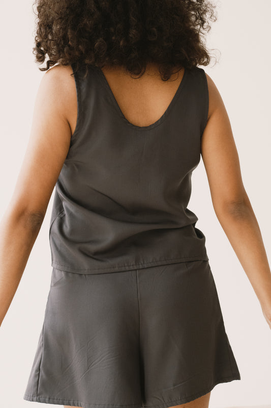 Holly Tencel strap top in black