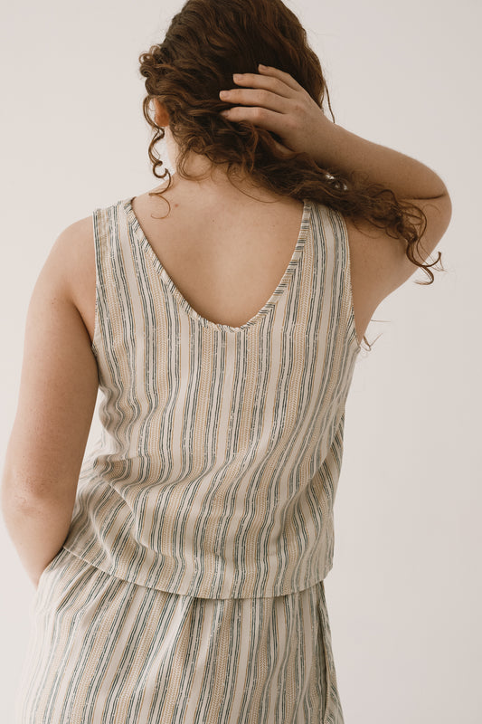 Top Holly tirantes Tencel estampado rastro