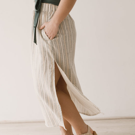 Halia Tencel midi skirt trace print