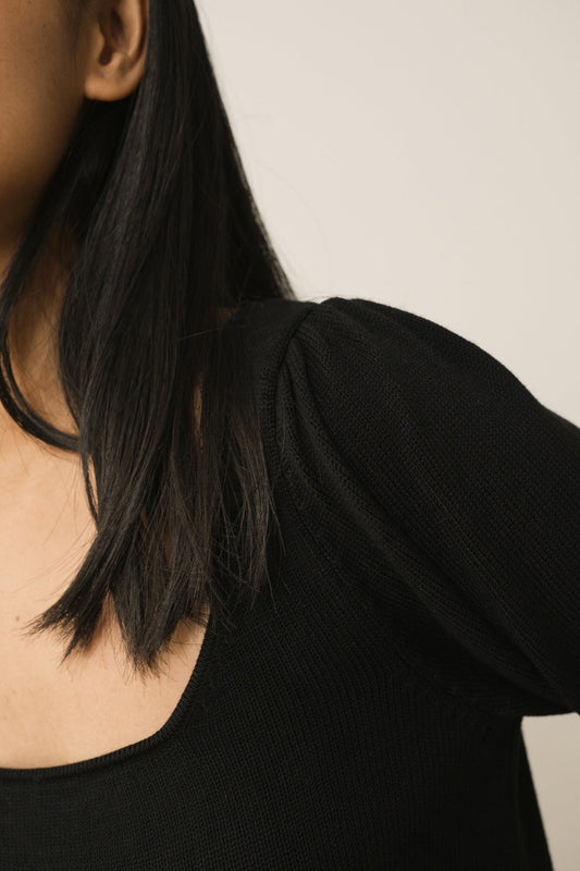 Haya gestricktes Tencel-Oberteil in Schwarz