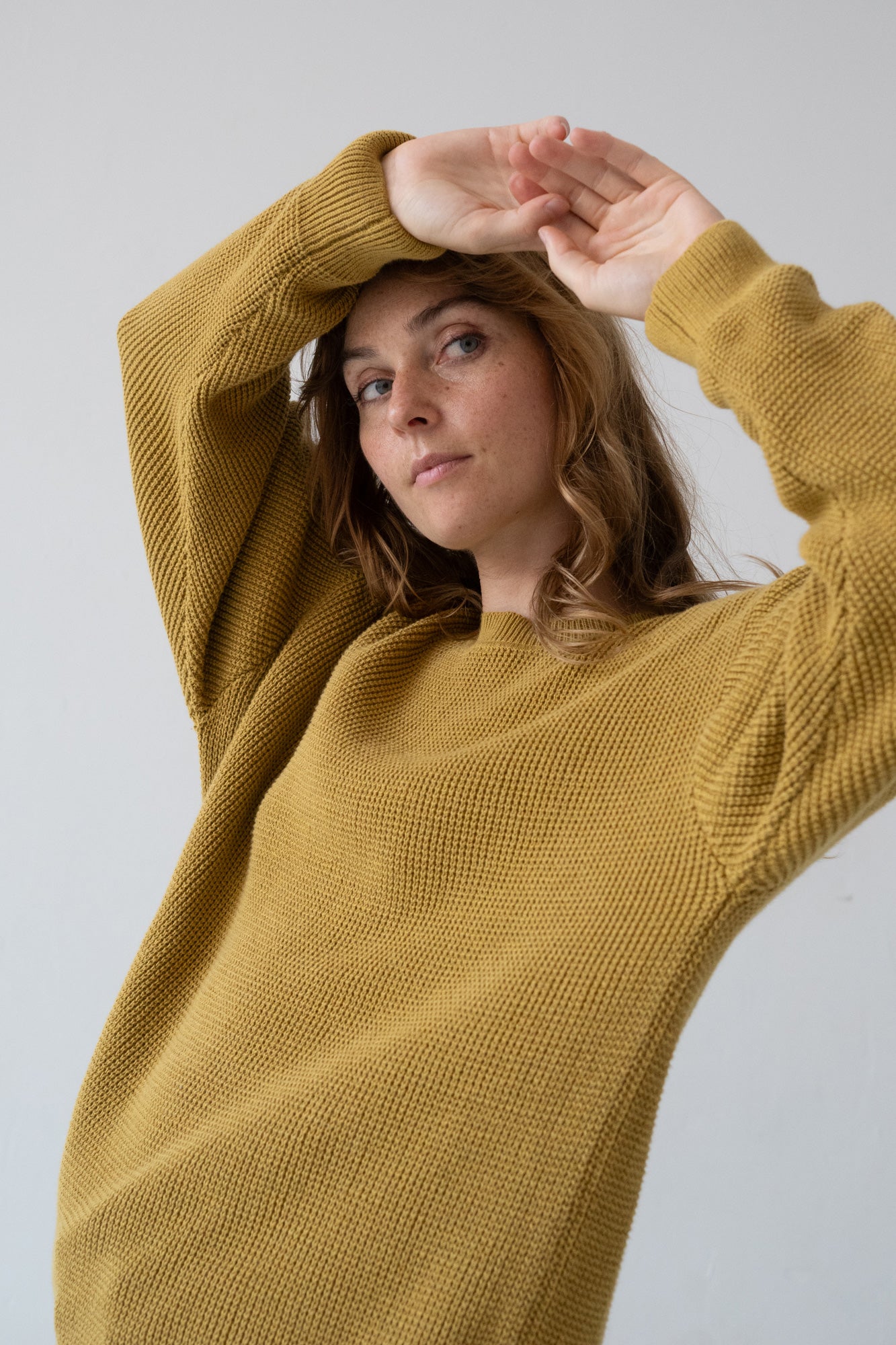 Unisex Tam Sweater Organic Cotton in Mustard Fair Fashion by TIRALAHILACHA