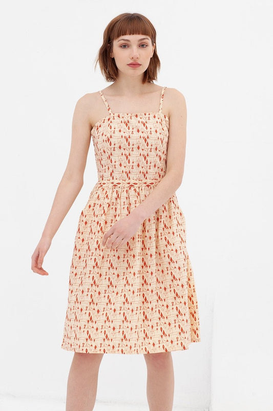 Vestido tirantes teja Ada - TIRALAHILACHA