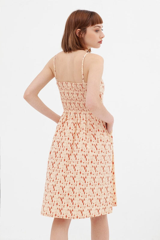 Vestido tirantes teja Ada - TIRALAHILACHA