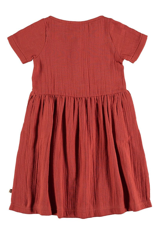 Vestido muselina teja - TIRALAHILACHA