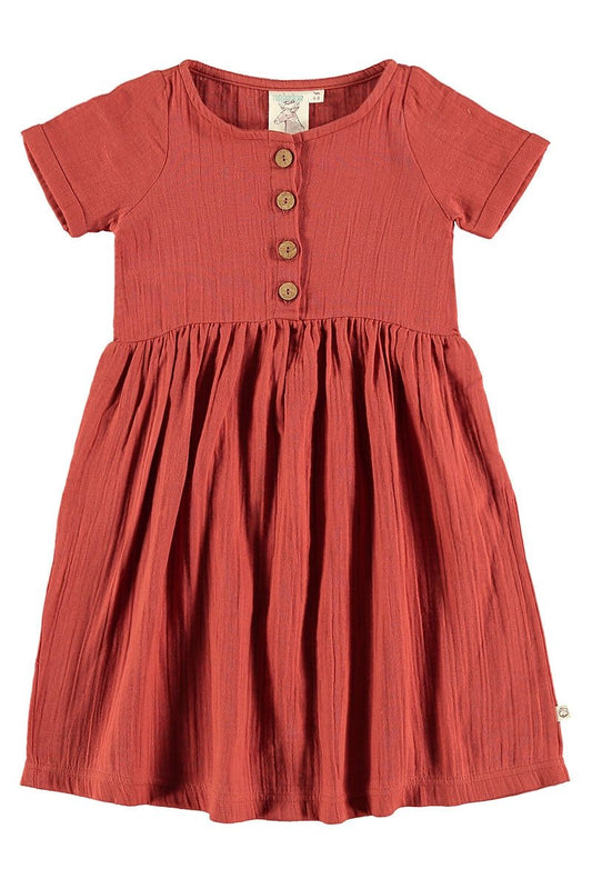 Vestido muselina teja - TIRALAHILACHA