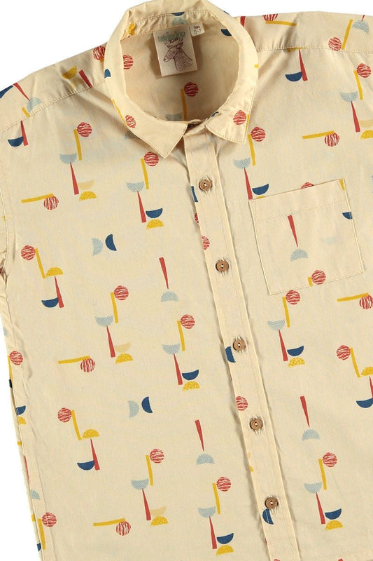 Camisa popelín estampado abstracto - TIRALAHILACHA