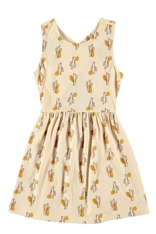 Crossed dress in beige Cactus - TIRALAHILACHA