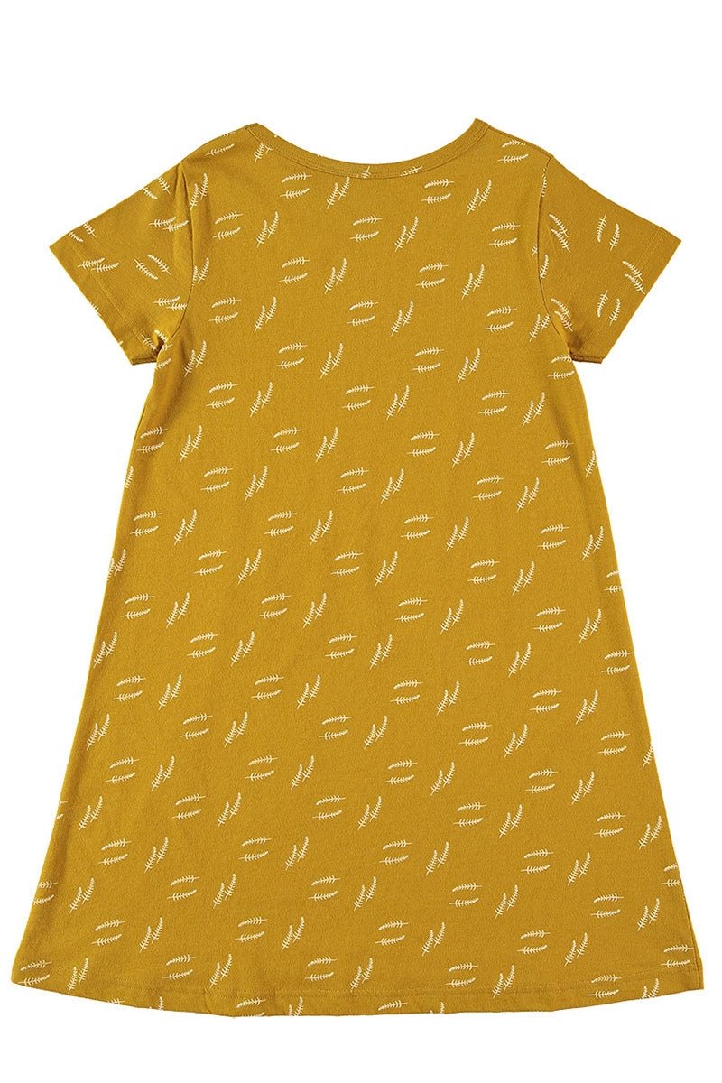 Evasé dress in mustard - TIRALAHILACHA