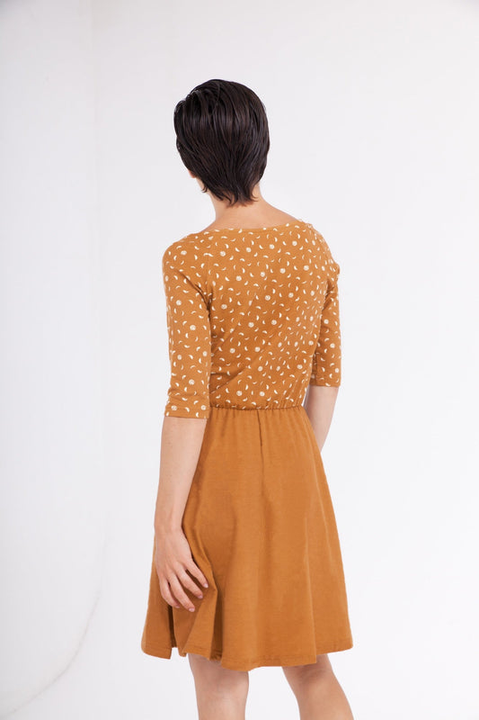 Vestido Carol manga ranglán azul ópalo. - TIRALAHILACHA