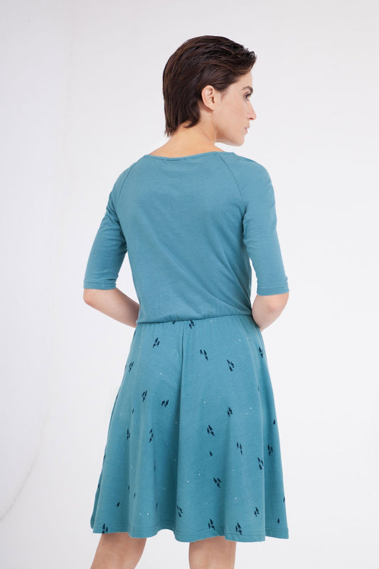 Vestido Carol manga ranglán mostaza. - TIRALAHILACHA