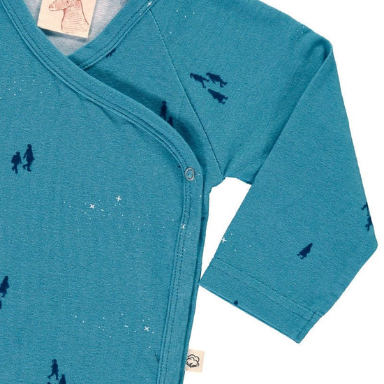 Baby Body kimono in opal blue color - TIRALAHILACHA