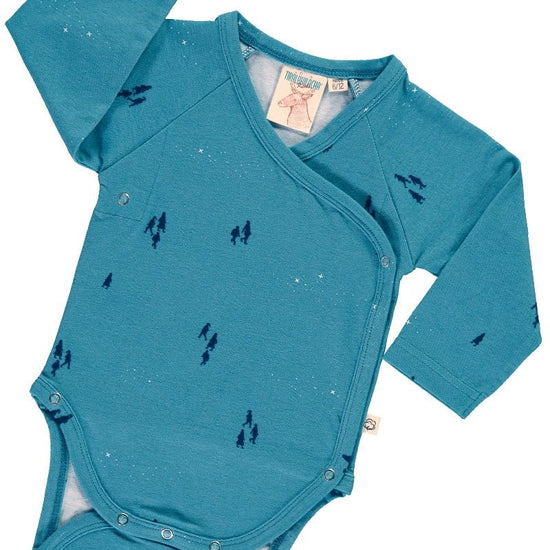 Baby Body kimono in opal blue color - TIRALAHILACHA