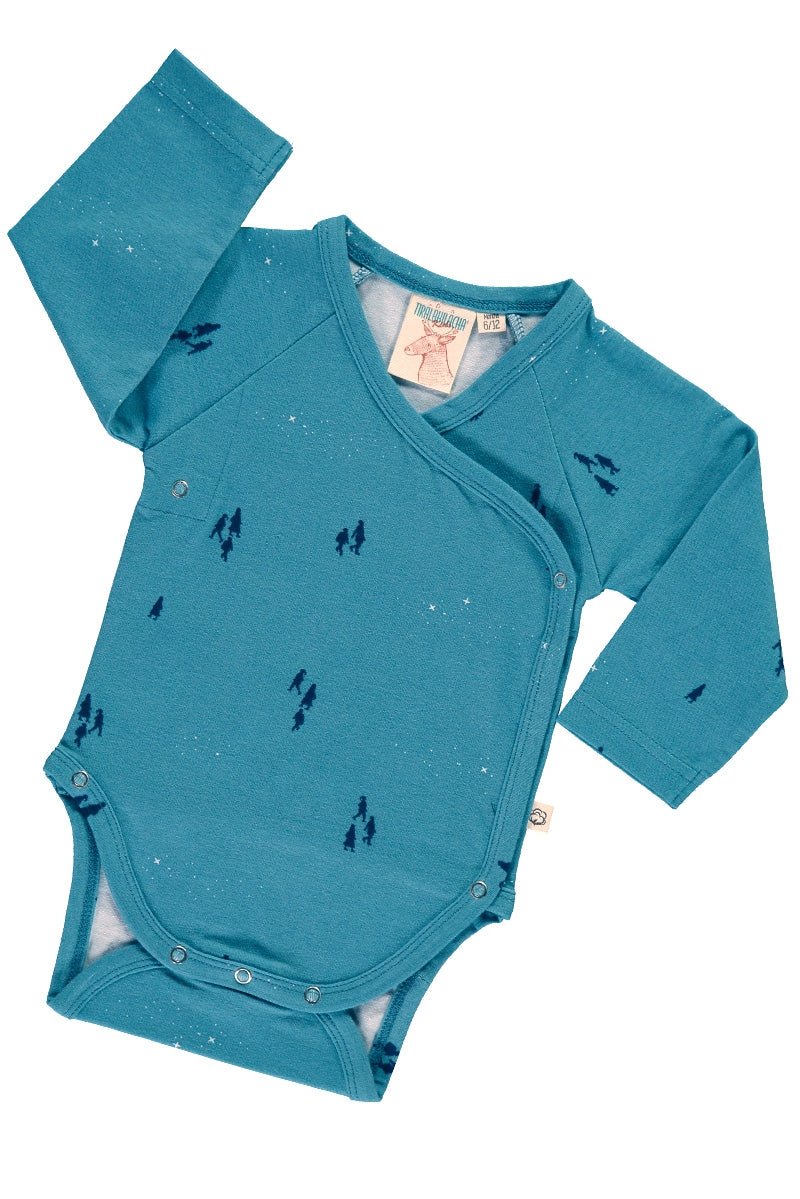 Baby Body kimono in opal blue color - TIRALAHILACHA