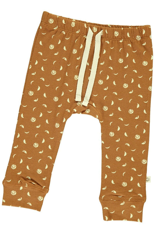 Baby pant in mustard and moon phases print - TIRALAHILACHA