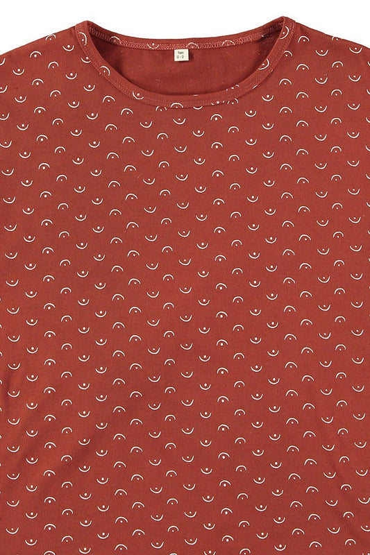 Unisex organic cotton T-shirt Tits Red - TIRALAHILACHA