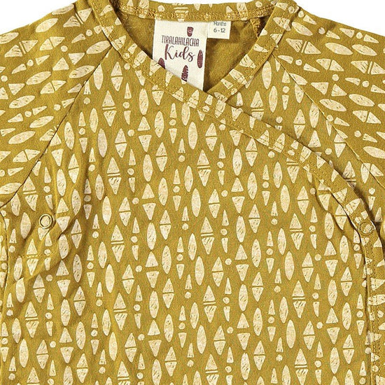 Ethnic Baby Kimono in Mustard 100% organic cotton - TIRALAHILACHA