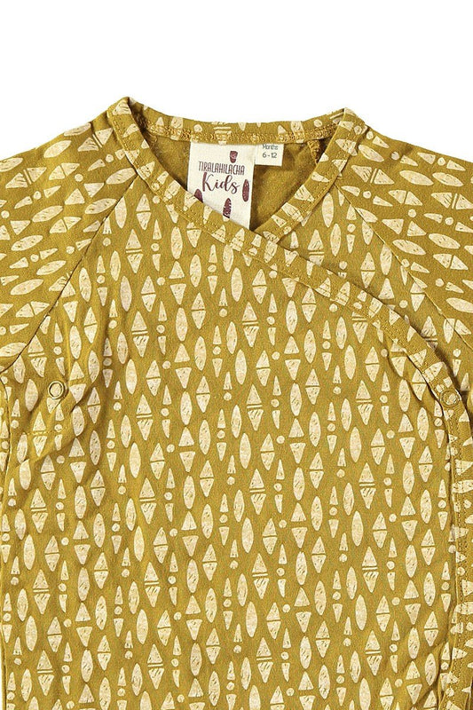 Ethnic Baby Kimono in Mustard 100% organic cotton - TIRALAHILACHA