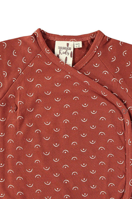 Body Kimono Tits Red 100% organic cotton - TIRALAHILACHA