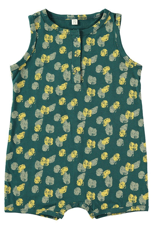 Baby Jumpsuit Blue-Green in organic cotton - TIRALAHILACHA