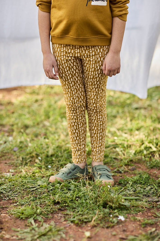 Unisex Tights Mustard Ethnic Organic Cotton - TIRALAHILACHA