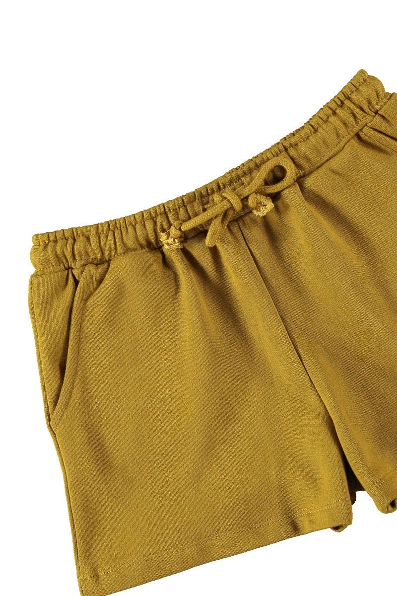 Shorts in mustard 100% organic cotton - TIRALAHILACHA