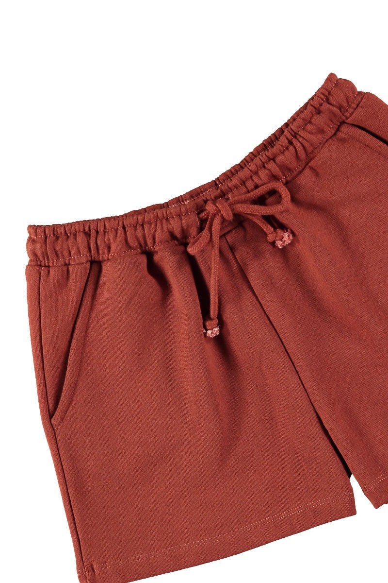 Shorts Roiboos Red Linen and Organic Cotton - TIRALAHILACHA
