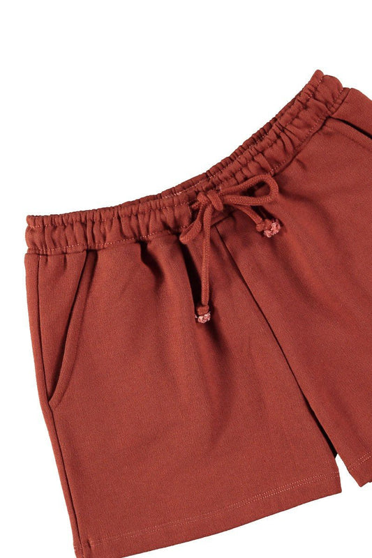 Shorts Roiboos Red Linen and Organic Cotton - TIRALAHILACHA