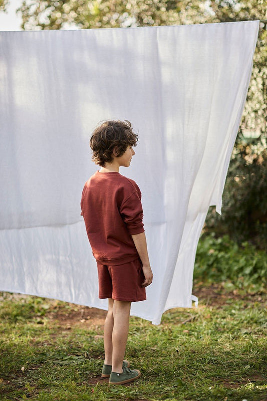 Unisex Sweatshirt Hippopotamus Red Ecological - TIRALAHILACHA