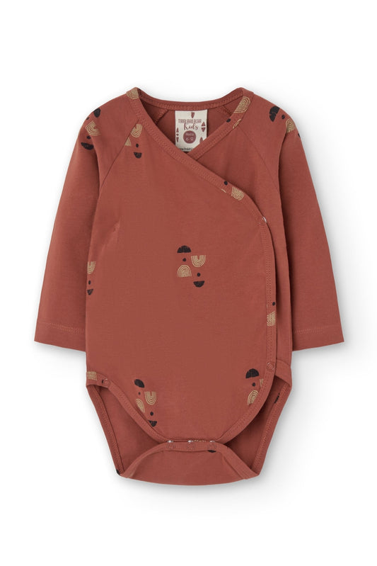 Griselle long sleeves baby bodysuit twilight Mars red - TIRALAHILACHA