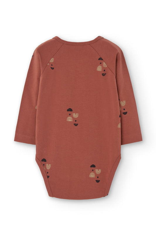 Griselle long sleeves baby bodysuit twilight Mars red - TIRALAHILACHA