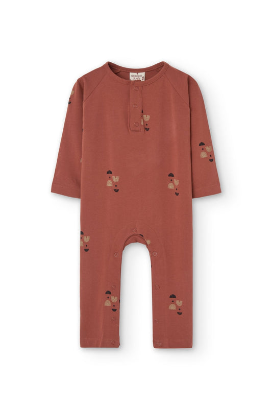 Guida long sleeve baby jumpsuit Mars red twilight - TIRALAHILACHA