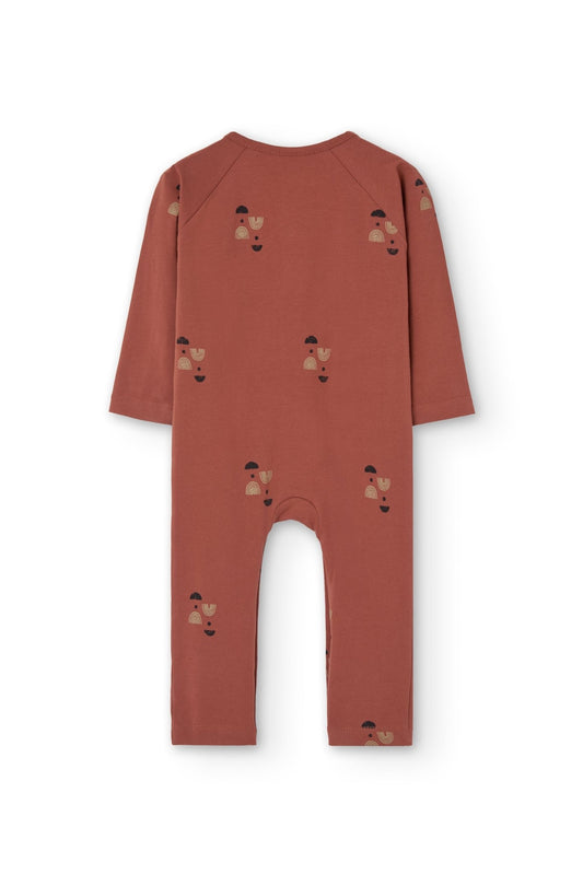 Guida long sleeve baby jumpsuit Mars red twilight - TIRALAHILACHA