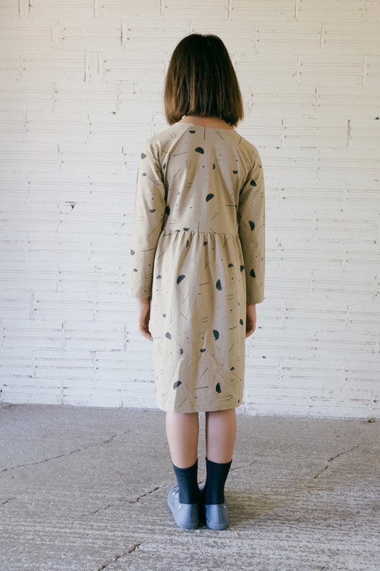 Galilea Dress beige sidereal rain - TIRALAHILACHA