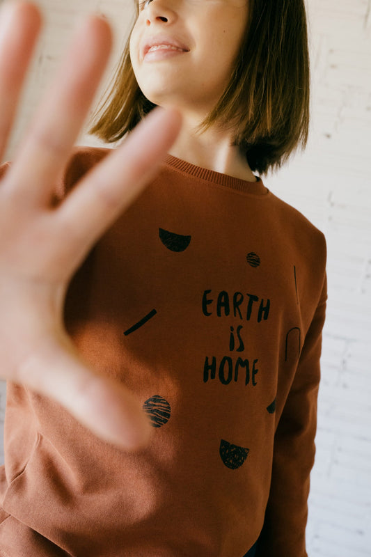 Gaby sweatshirt ranglan sleeves Mars red - TIRALAHILACHA