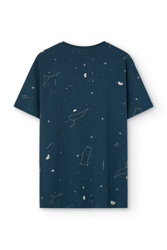 George T-shirt blue constellations