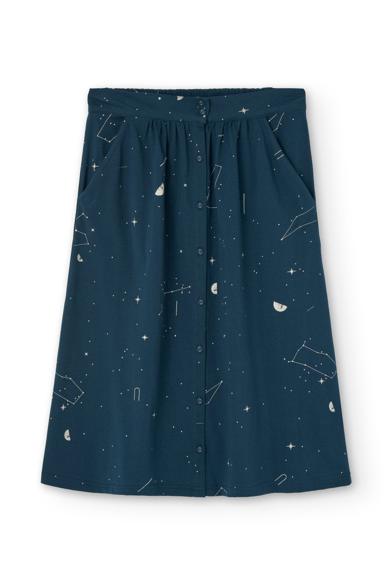 Galia midi skirt blue constellations - TIRALAHILACHA