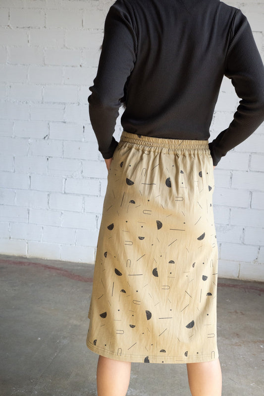Galia midi skirt sidereal rain beige - TIRALAHILACHA