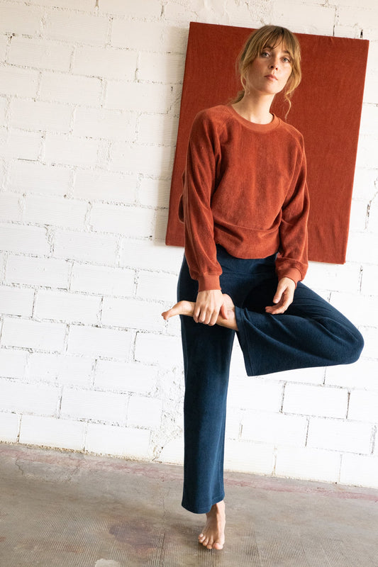 Gloria trousers terry midnight blue - TIRALAHILACHA